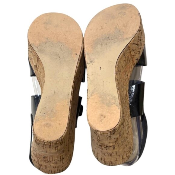 Bucco Capensis Black Platform Open Toe Sandals Size 10 - Picture 3 of 14